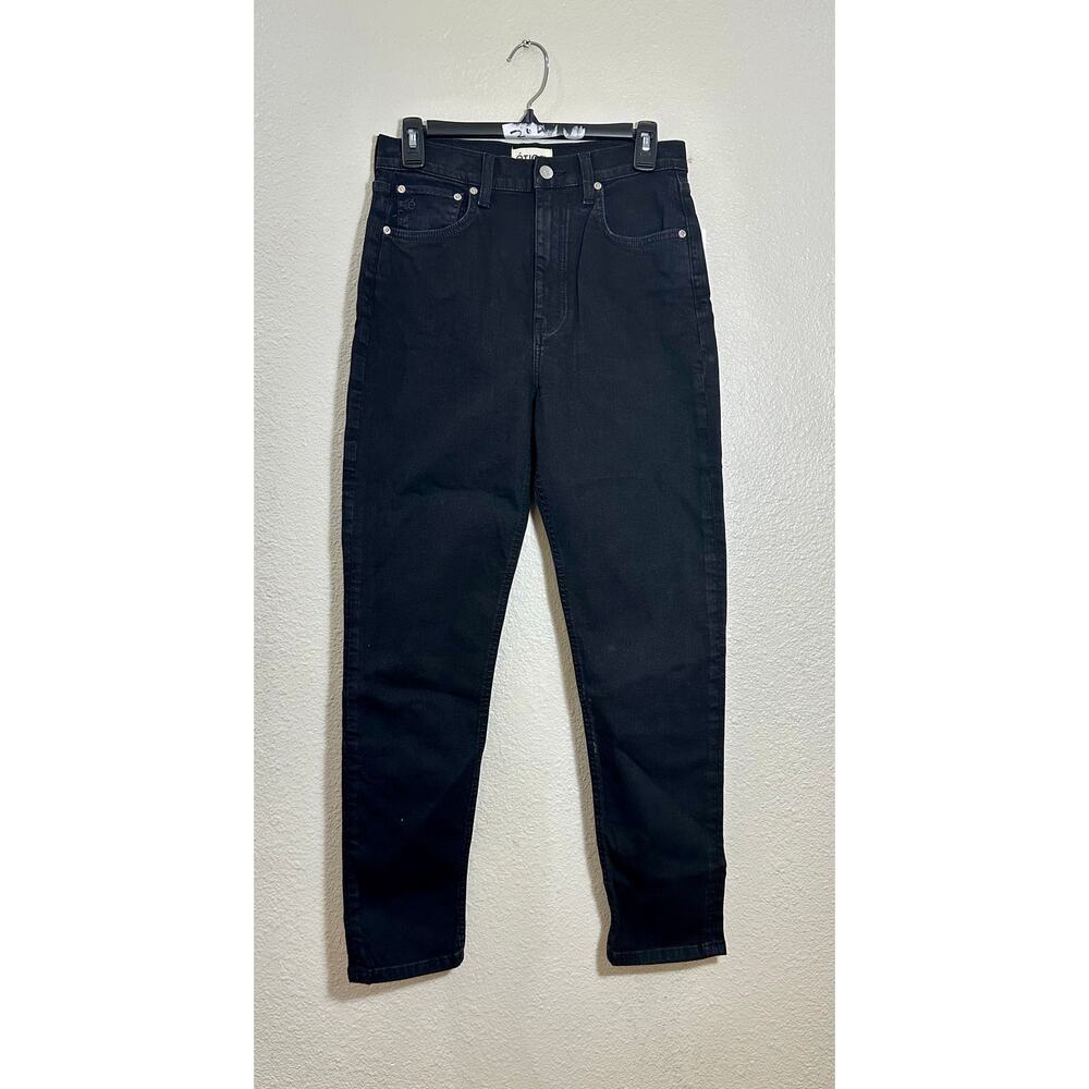 ÉTICA Marcella High Rise Skinny Jeans 27 Tall Onyx Black Sustainable Denim NWT - Picture 2 of 5